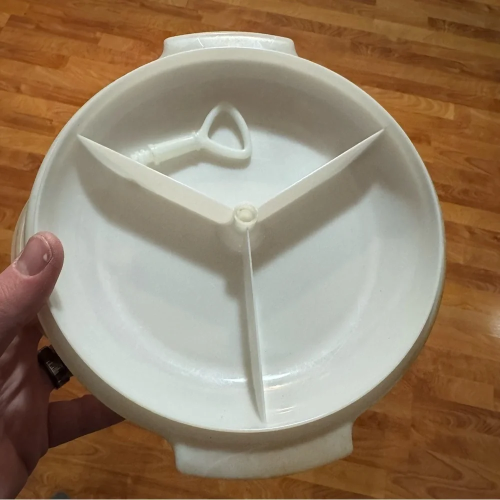 Vintage Tupperware Suzette 3 Section Divided Relish Condiment Tray #608 Complete